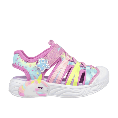 Skechers Girl's Unicorn Dreams Explorer Sandals | Size 10.0 | Pink | Textile/Synthetic