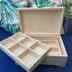 Wooden Storage Case with Trays - Jewellery Segregator Wardrobe Organiser - Sewing Box - Thread Box- Desk Tidy Box
