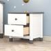 Wooden Nightstand with 2 Drawers