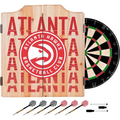 NBA Dart Cabinet Set with Darts and Board - Choose Your Favorite City (Fade) - 20.5" x 3.5" x 24.75"