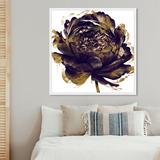 Oliver Gal and Gold Peony - Picture Frame Graphic Art Paper in Black | 42 H x 42 W x 0.8 D in | Wayfair 47120_40x40_PAPER_WHITE