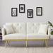 Mercer41 Jocabed 59" Velvet Square Arm Loveseat w/ Reversible Cushions Velvet in White | 29.52 H x 59 W x 31.49 D in | Wayfair