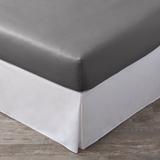 200TC 100% Percale Cotton Sheet by BrylaneHome in Dark Grey (Size QUEEN)