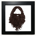 Hairstyle Beard Men Women Black Square Frame Picture Wall Tabletop