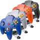 4 Pack 64 Controller, iNNEXT Wired Game pad Joystick [3D Analog Stick] for 64 - Plug & Play (Non PC USB Version) (Black/Grey/Blue/Clear Orange)