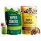 Superfood Powders | Super Greens 250g & Mushroom Powder 100g | Feel Good Superfoods Bundle | Ultimate Immune Support, Energy & Mood Boost | Smoothie Booster | Vegatox