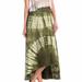 Anthropologie Skirts | Anthropologie By Go Couture Tie Dye High/Low Maxi Skirt | Color: Cream/Green | Size: Xs