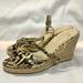 Coach Shoes | Coach Mirabelle Snakeskin Espadrille Wedge Sandals | Color: Brown/Tan | Size: 8