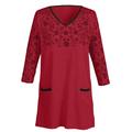 Longshirt "Longshirt" Gr. 44, rot (rot, schwarz) Damen Shirts Longshirts