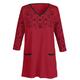 Longshirt "Longshirt" Gr. 44, rot (rot, schwarz) Damen Shirts Longshirts