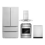 Cosmo 4 Piece Kitchen Appliance Package w/ French Door Refrigerator, 30" Gas Freestanding Range, Built-In Dishwasher | Wayfair COS-4PKG-619