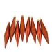 The Holiday Aisle® 8ct Shatterproof 4-Finish Christmas Finial Drop Ornaments Plastic in Orange | 6 H x 1.25 W x 1.25 D in | Wayfair