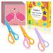 3 Pack Toddler Scissors Kids Scissors Plastic Children Safety Scissors Dual-Color Preschool Training Scissors(3 Pack) Paper Cutting(96 Pcs) Set For Paper Craft Supplies