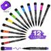 QingY-12 Colours Magnetic White Board Markers Erasable White Board Pens Fine Point Dry Wipe Markers for Kids Writing On Whiteboards Weekly Planner