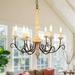 Oaks Aura French Country Candle-style Wooden Chandelier