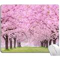 Japan Sakura Trees Mouse Pad Beautiful Cherry Blossoms Mouse Pad Personalized Waterproof Mousepad Rectangle Mouse Pads with Designs Non-Slip Rubber Smooth MousePads for Computer Laptop