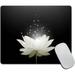 Floral Mouse Pad Magic White Lotus Flower on Black Background Non-Slip Rubber Base Mousepads Computer Mouse Pads for Wireless Mouse 9.5Ã—7.9Ã—0.12 inches