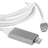 USB-C/PD 4k HDMI Cable Compatible with Apple Samsung HP DELL Google Intel Nuc with Full 2160p@30Hz 6Ft/2M Cable [White Thunderbolt 3 Compatible]