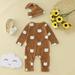 kpoplk Christmas Baby Clothes Jumpsuit Pants for Toddler Baby Girls Long Sleeve Romper Outfit(Coffee)