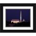 Highsmith Carol 32x24 Black Ornate Wood Framed with Double Matting Museum Art Print Titled - Our treasured monuments at night Washington D.C.