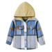 Toddler Boys Girls Shirt Coat Jacket Plaid Long Sleeve Kids Tops Hooded Outwear Coat Coats with No Hood Toddler Boy Jacket Winter Hooded Jacket Boys 2t Lightweight Puffy Coat Winter Jacket 5t Coats