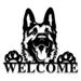 Stainless Steel 304 Personalized German Shepherd Dog Metal Sign Art Custom German Shepherd Dog Metal Sign Pet Name Sign Gift for Pet Owner (12 Inch)