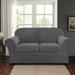 JIAN YA NA Stretch Velvet Sofa Covers Couch Covers Sofa Slipcovers(Gray Loveseat Cover)