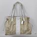 Coach Bags | Coach Signature Tan Canvas White Leather Stripe Satchel Bag M1369- F31308 | Color: Tan/White | Size: Os