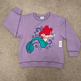 Disney Shirts & Tops | Disney Store Little Mermaid Ariel Silk Appliqu Embroidered Sweater Sz M | Color: Purple | Size: Mg