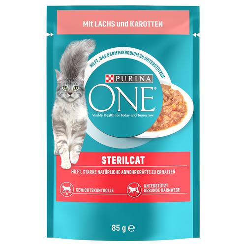 26x 85g PURINA One Sterilised Lachs/Karotte Katzenfutter nass