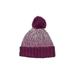 Beanie Hat: Burgundy Color Block Accessories