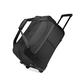 Kono Travel Carry on Hand Luggage Trolley 2 Wheeled Rolling Holdall Duffel Bag Foldable Weekender Bag (Black)