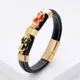 Animal gardien PIXIU multicolore bracelet femme chaîne de corde en cuir noir bracelet homme