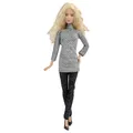 NK-Ensemble de vêtements officiels pour Barbie accessoires de beurre chemise grise à manches