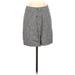 Ann Taylor LOFT Casual Mini Skirt Mini: Black Checkered/Gingham Bottoms - Women's Size 0 Petite