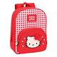 HELLO KITTY Spring - Cartoon-Kinder-Schulrucksack, Kinderrucksack, anpassbar, ideal für Kinder, bequem und vielseitig, Qualität und Strapazierfähigkeit, 26 x 11 x 34 cm, Rot, rot, Estándar, Casual