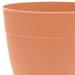 Bloem Dayton Planter With Saucer: 20" - Coral - 100% Recycled Plastic Pot, Removable Saucer