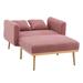 Tufted Chaise Padded Seat Lounge Chair Accent Chair Living Room, Chair & Ottoman Sets