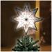 The Holiday Aisle® 8 Point Star Shimmer Wire Tree Topper Plastic in White | 12.5 H x 9 W x 4 D in | Wayfair B0C9DB0D207D4166A124C0069AD1BDAD