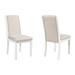 Red Barrel Studio® Crescin Linen Side Chair Wood/Upholstered/Fabric in White | 38.61 H x 19.31 W x 20.52 D in | Wayfair