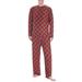 Men's Concepts Sport Red Washington Commanders Holly Allover Print Knit Long Sleeve Top & Pants Set