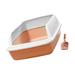 with / High Sided Heightening Easy to Clean Prevent Leakage Splashing/ Removable Cat Toilet Kitty Litter Tray/ Pink