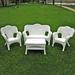 International Caravan Madison Wicker Resin Patio Conversation Set - Seats 4