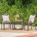 Ava Outdoor 3 Piece Wicker Stacking Chair Chat Set Multibrown