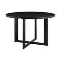 Armen Living Cayman Outdoor Patio Round Dining Table in Aluminum