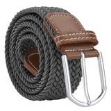 DODOING Men s Belts Ben s Elastic Bands Solid Color Belts Woven Belts Casual Golf Shorts Jeans Belts for Men