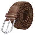 Elastic Mens Belt 1 3/8 Width Casual Stretch Woven Golf Belt for Men Jeans Shorts Pants