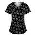 REORIAFEE Cute Christmas Shirts for Women 2022 Fashion Sweatshirts Dressy Casual Tunic Pullover Business Casual Tops Black M