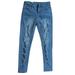 Mrat Full Length Pants Jeans Women s Casual Overalls Ladies Solid Color Blue Hole High Jeans Flares Ankle Fashion Pants Trouser Female Golf Pants