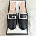 Gucci Shoes | Gucci Madelyn Crystal G Embellished Mules Black Size 37 | Color: Black | Size: 7